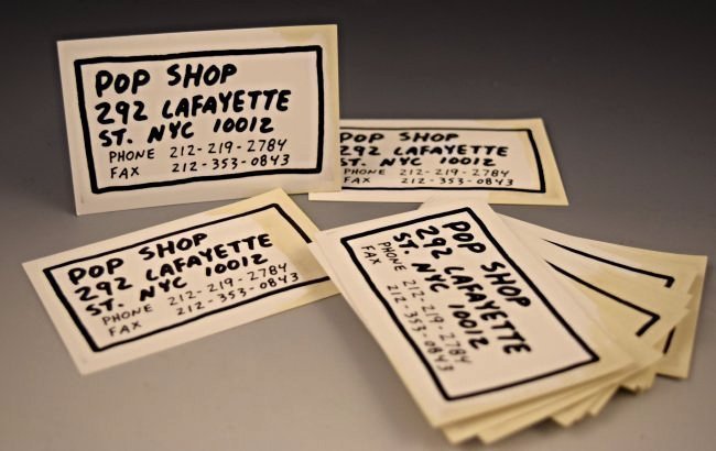 Keith Haring Pop Shop Cards: A large grouping of Keith Haring - Pop Shop business cards