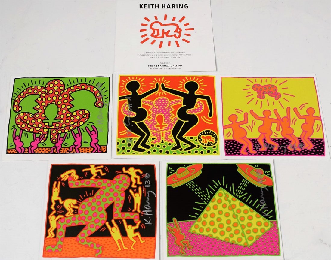 Keith Haring Silkscreen Portfolio Invitation Set (1 of 3)