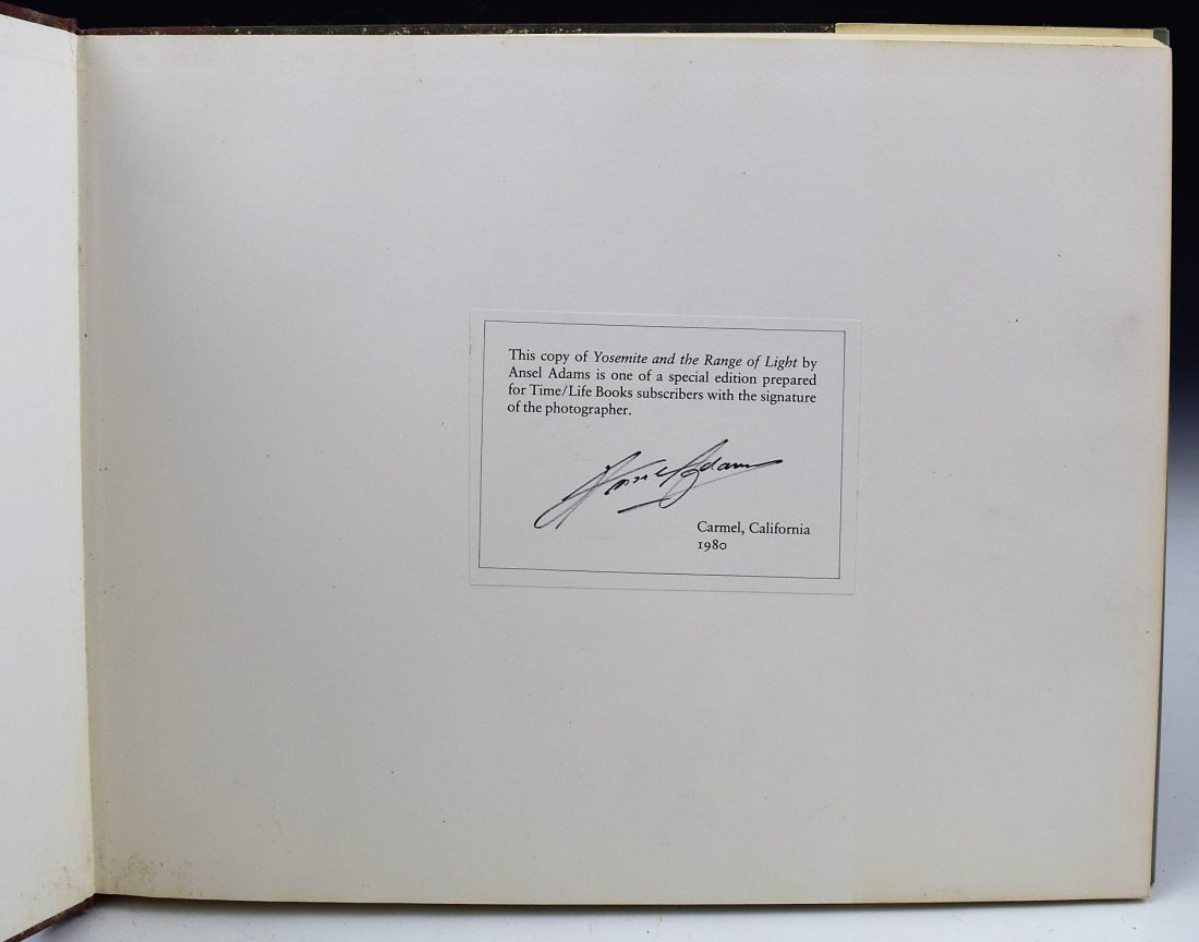 Ansel Adams Signed Book - 2