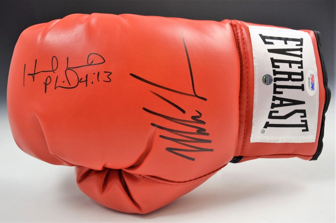 Mike Tyson Evander Holyfield Glove Autograph (1 of 5)