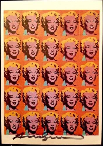 Andy Warhol Marilyn Signed Postcard (1 of 2)