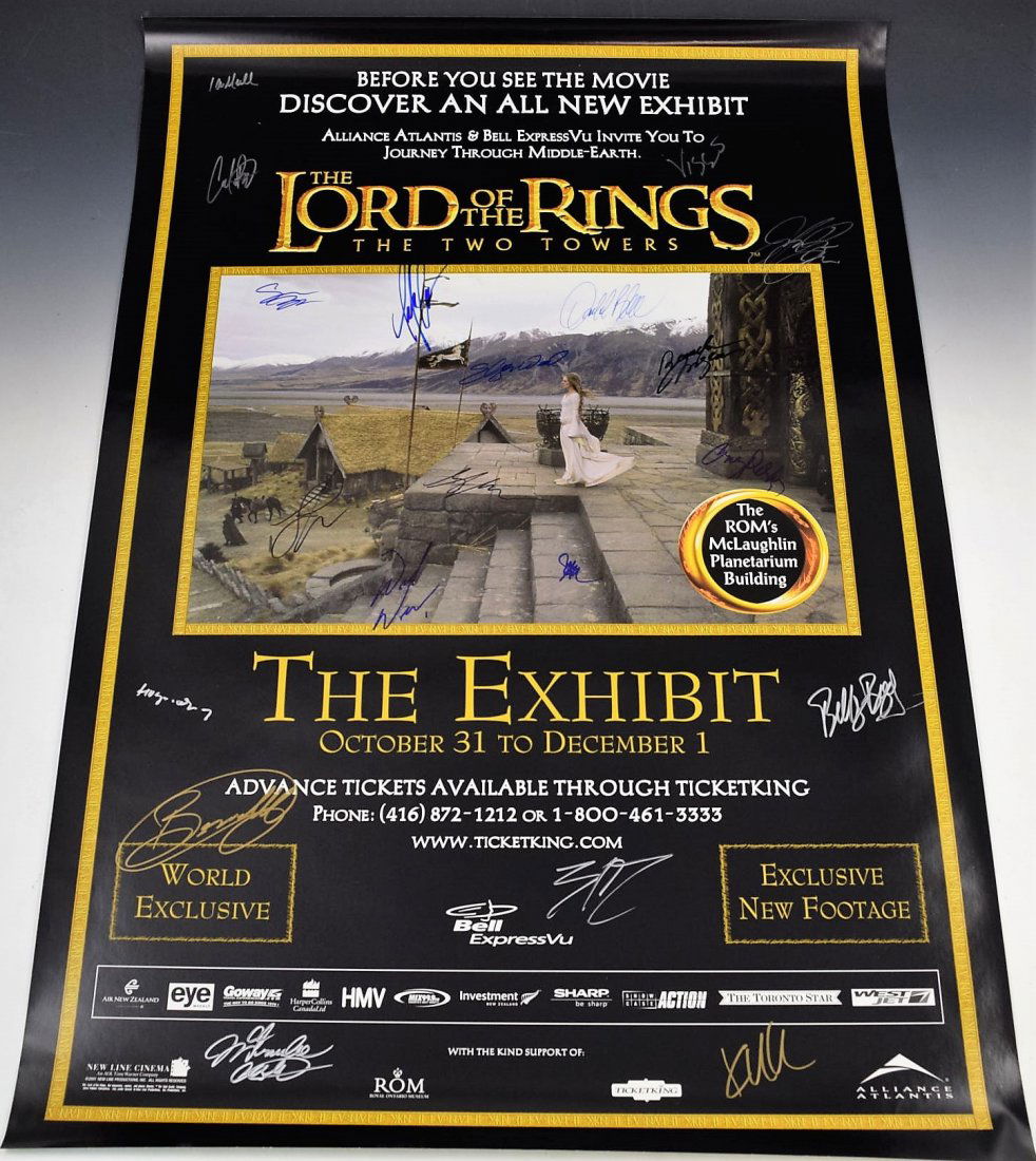 Lord of the Rings Cast Signed Movie Poster (1 of 4)