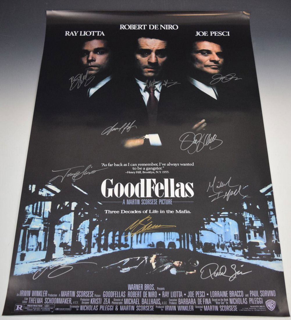 Goodfellas Cast Signed Movie Poster