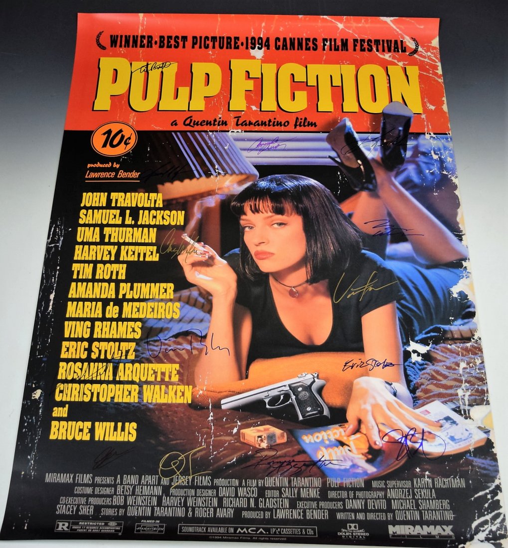 Pulp Fiction Cast Signed Movie Poster (1 of 3)