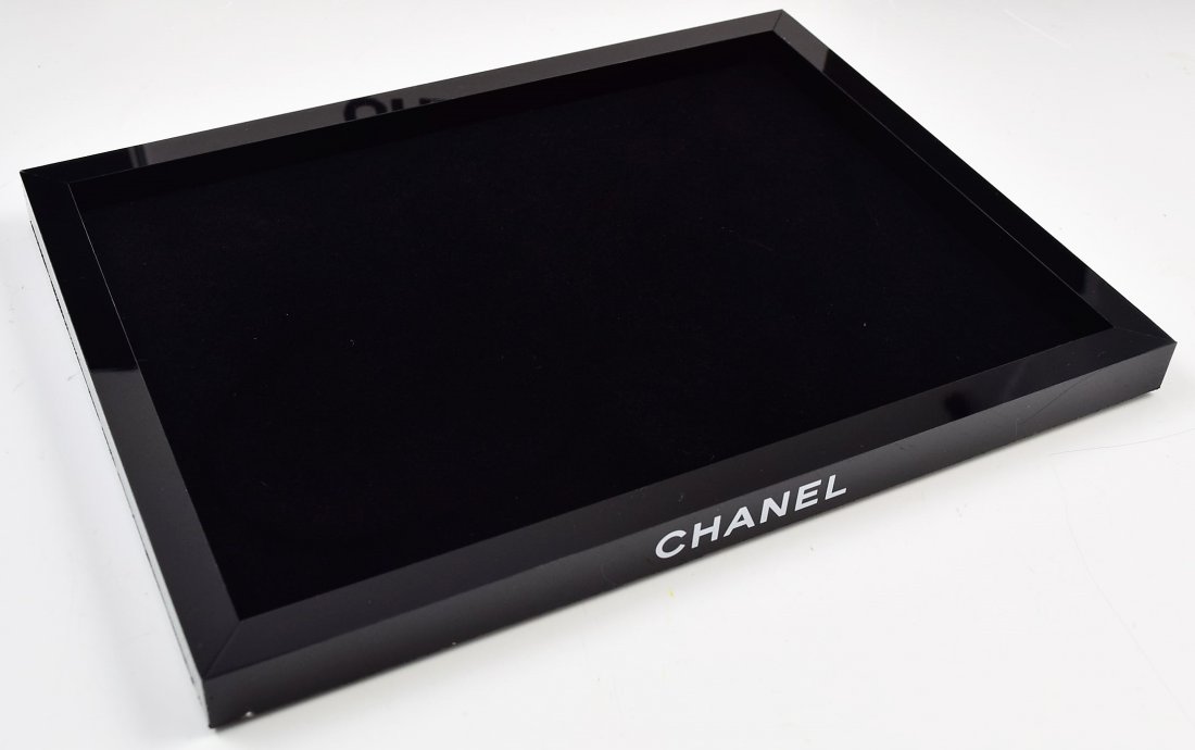 Chanel Cosmetic Tray: A Chanel issued black cosmetic tray with original box
