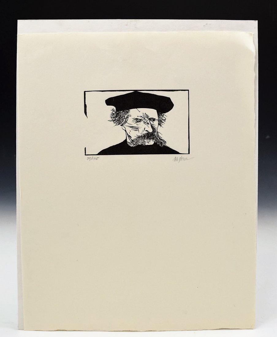 Leonard Baskin Signed Woodcut (1 of 2)