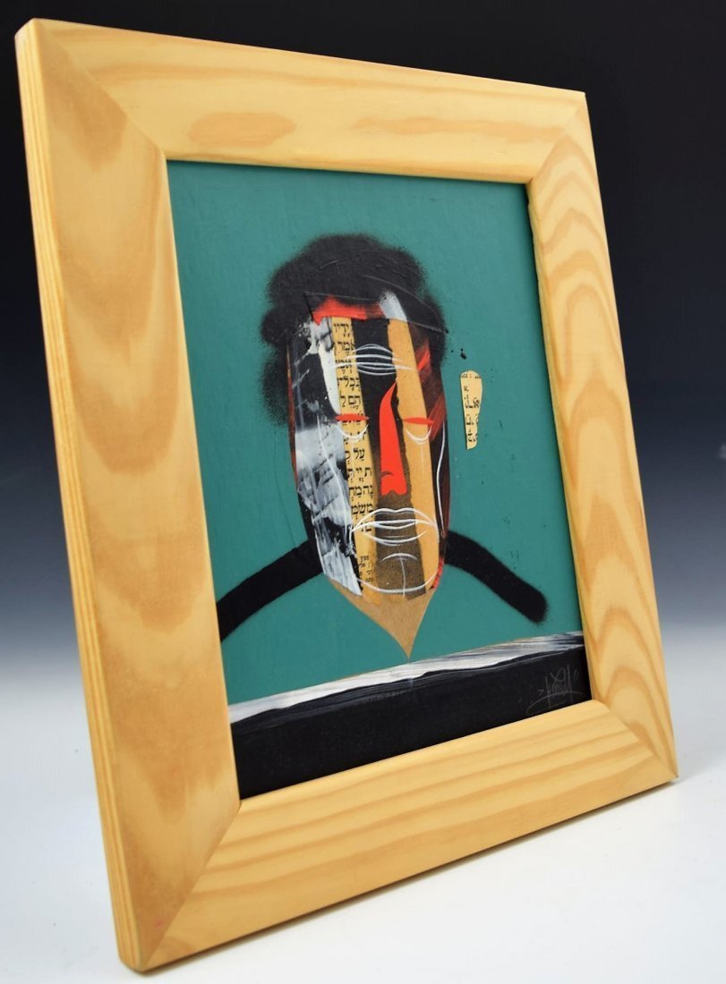 Dave Kinsey: Dave Kinsey, b. 1971 Mixed media on board Measures 8 x 10 inches, framed size measures: 11 x 13 inches Acquired directly from the artist