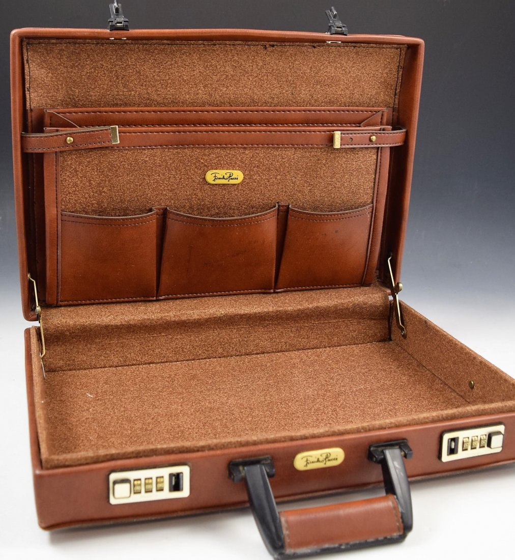 Emilio Pucci Leather Briefcase: Vintage leather Emilio Pucci briefcase
