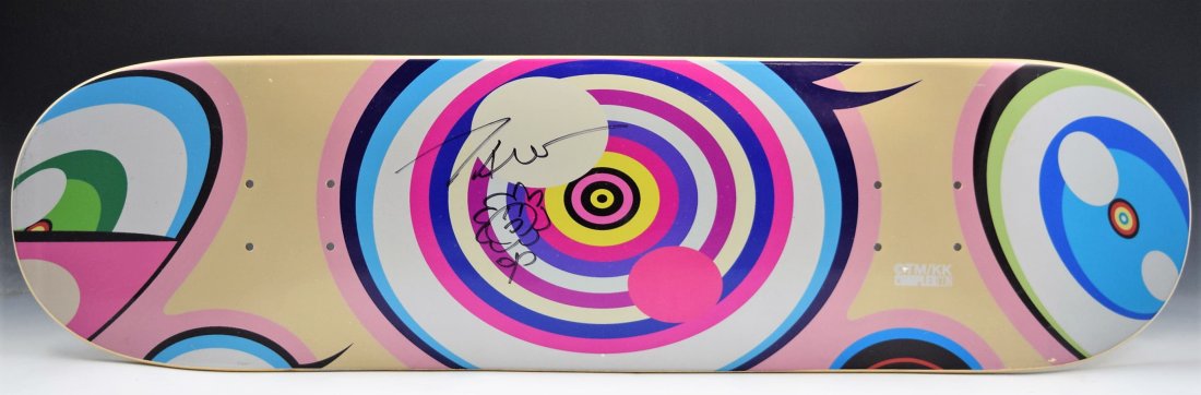 Takashi Murakami Drawing on Skateboard (1 of 3)