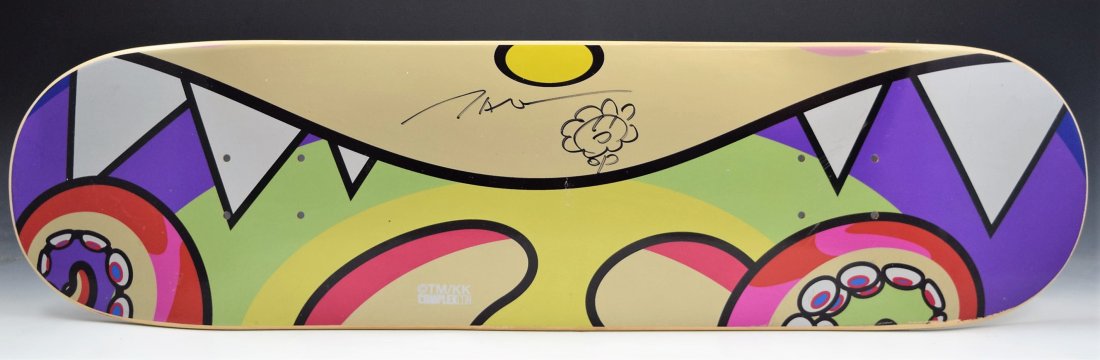 Takashi Murakami Drawing on Skateboard (1 of 2)