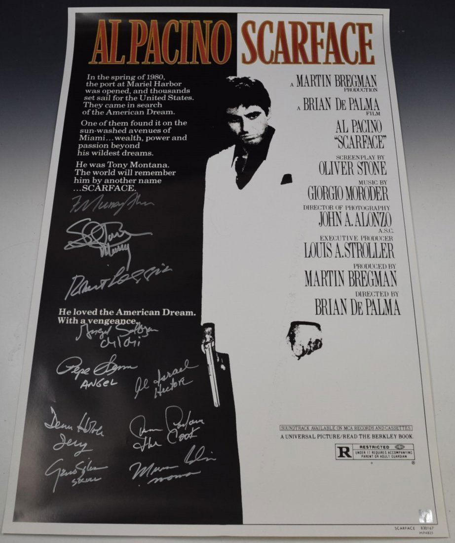 Scarface Cast Signed Movie Poster (1 of 3)