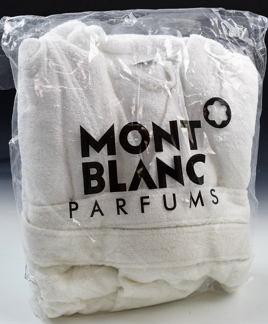 Montblanc Bathrobe: Montblanc issued mens white bathrobe with logo