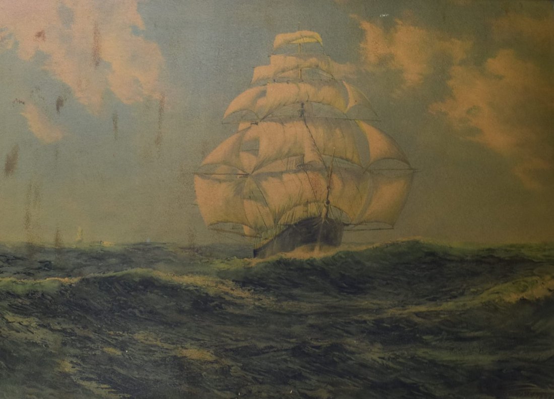 Daniel Sherrin: Daniel Sherrin (1868-1940) British Antique print on board Measures: 35 x 45 inches