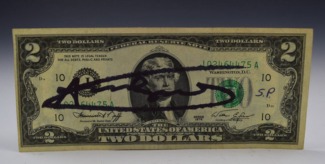 Andy Warhol Signed Two Dollar Bill (1 of 2)