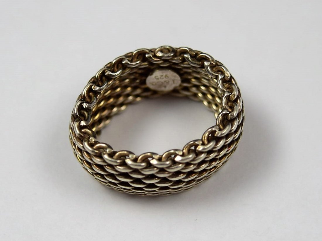 Tiffany & Co Sterling Silver Mesh Ring: Tiffany & Company 925 sterling silver ring Size 6.5