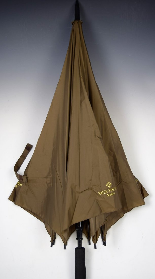Patek Philippe Umbrella: Patek Philippe oversized brown umbrella