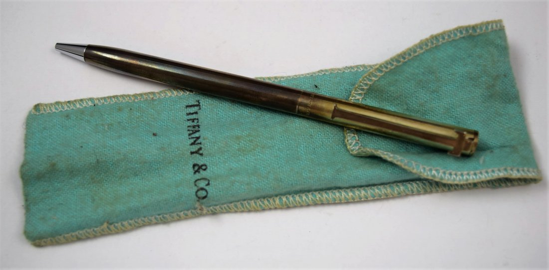 Vintage Tiffany & Co Sterling Silver Pen: A vintage sterling silver pen made by Tiffany & Company Original dust bag included