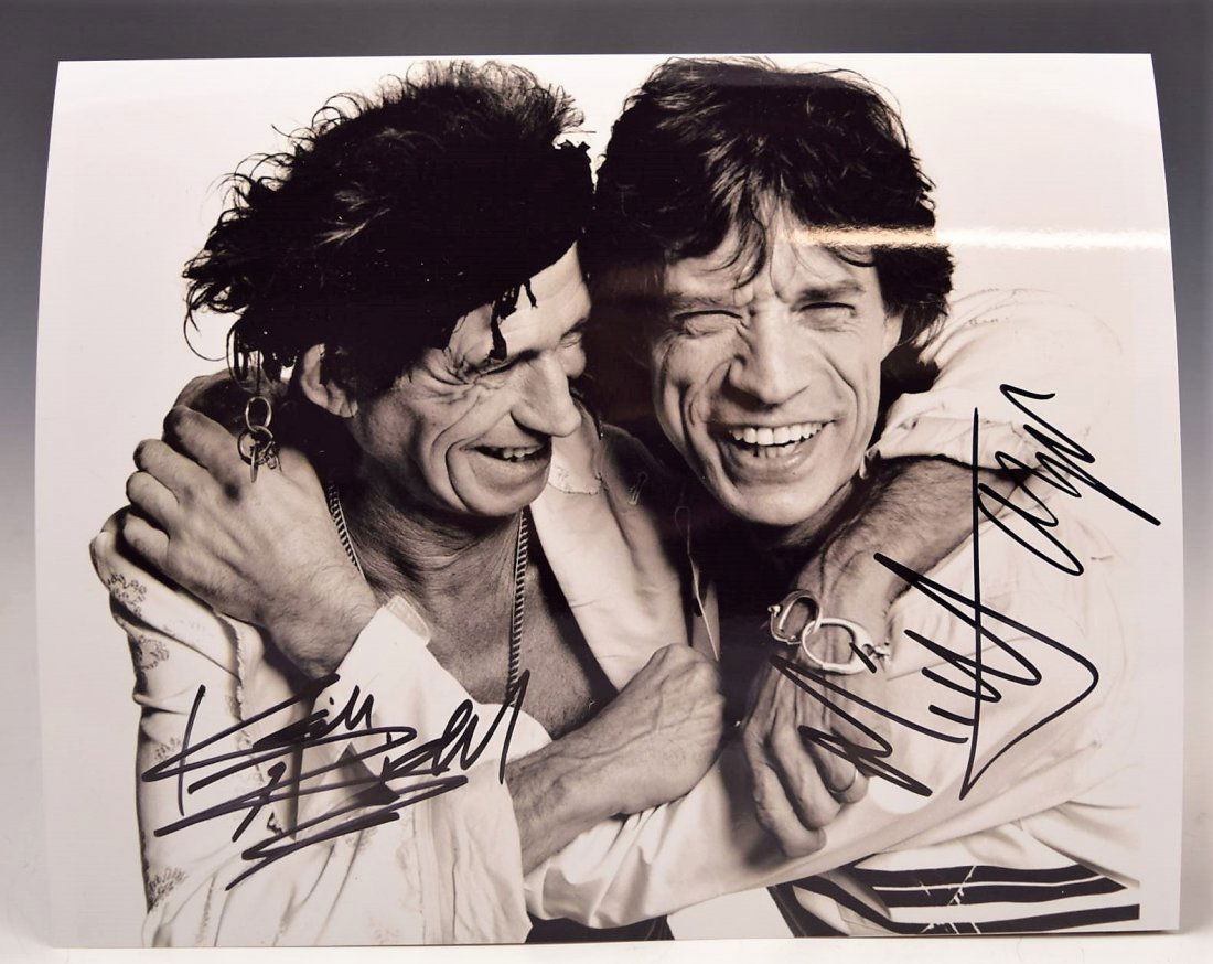Keith Richards and Mick Jagger Signed Photograph (1 of 2)