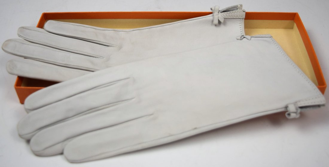 Vintage Hermes Leather Gloves (1 of 2)