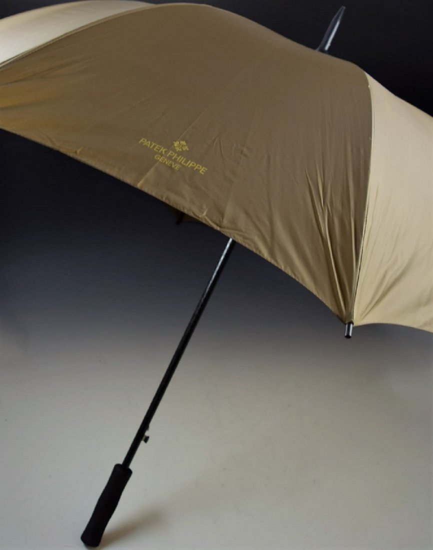 Patek Philippe Umbrella: Patek Philippe oversized brown umbrella