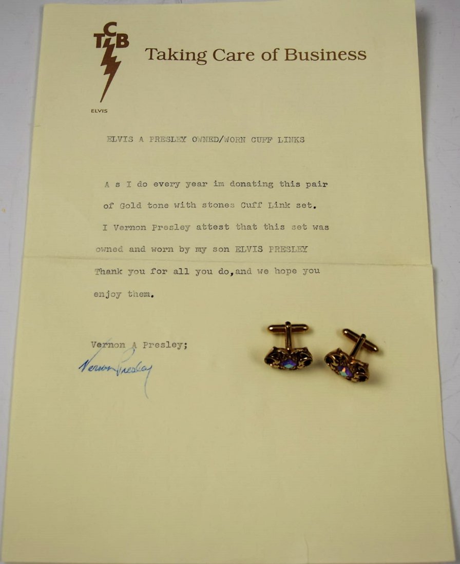 Elvis Presley's Personal Cufflinks (1 of 2)