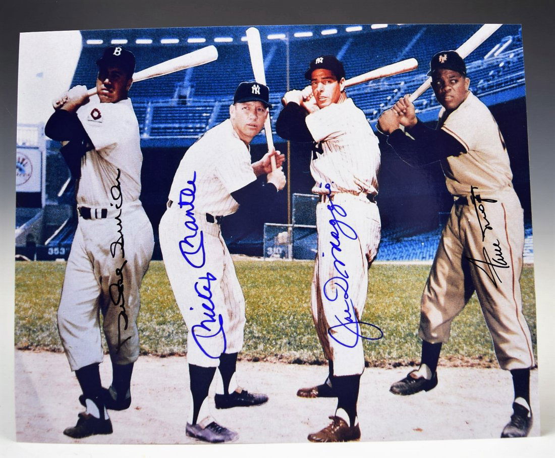 Mantle, Dimaggio, Mays, Snider Signed Photograph (1 of 3)