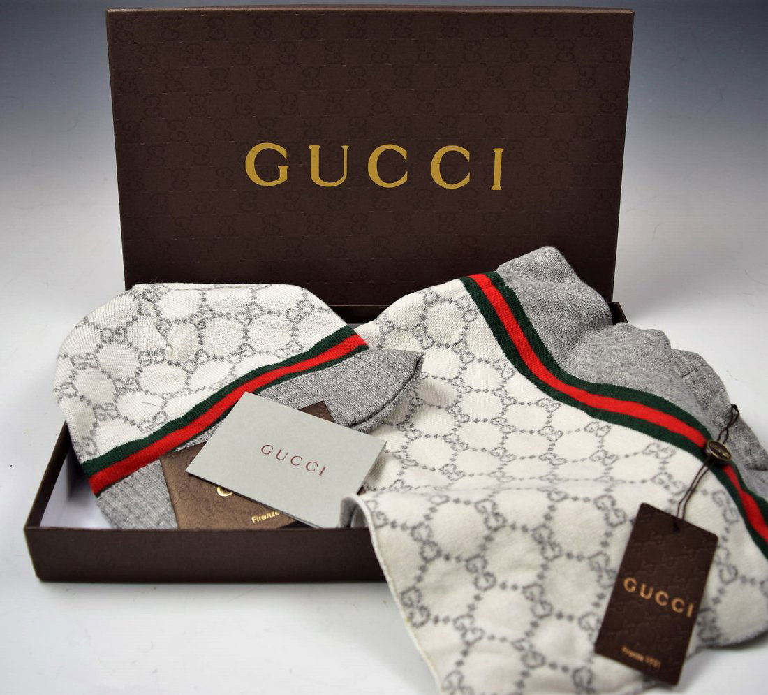 gucci hat and scarf set