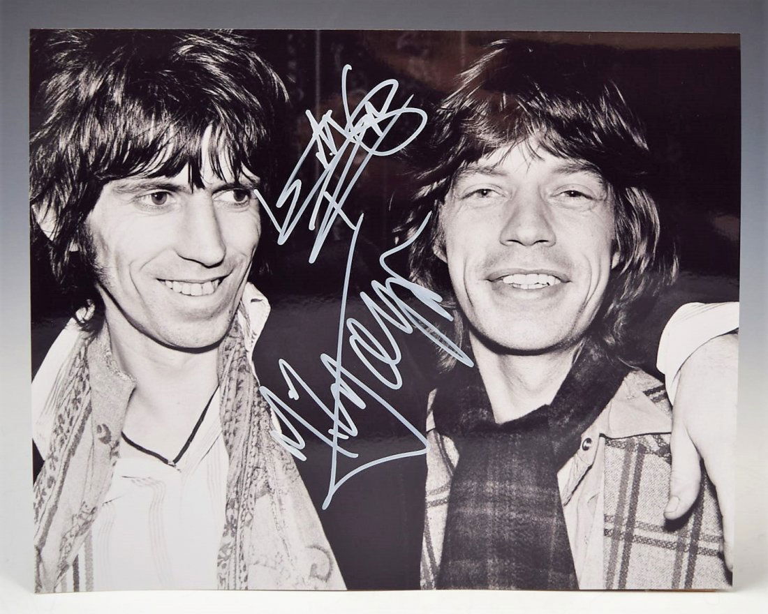 Keith Richards and Mick Jagger Signed Photograph (1 of 2)