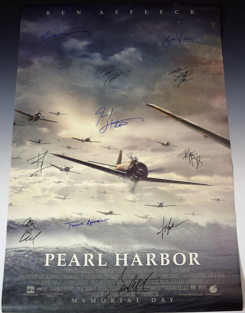 Pearl Harbor Cast Signed Movie Poster (1 of 5)