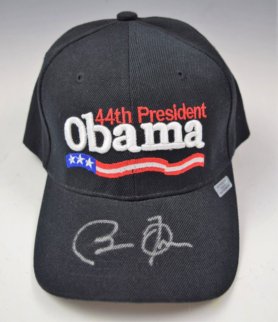 Barack Obama Autograph Hat (1 of 3)
