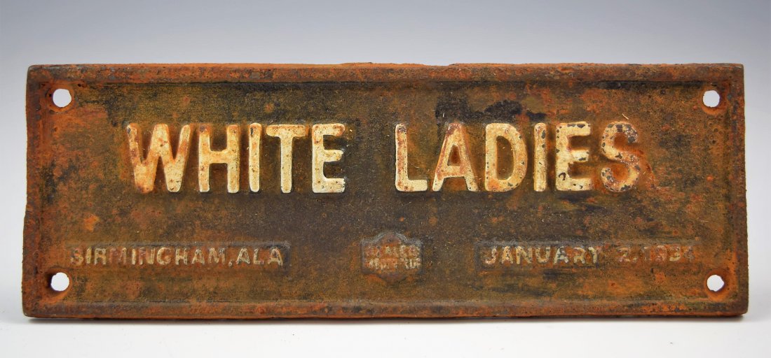 Cast Iron Segregation Sign: Cast iron segregation sign Measures: 3 x 8 inches