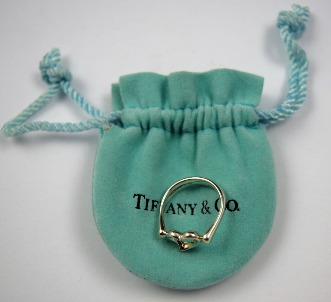 Tiffany & Co Sterling Silver Ring: Tiffany & Company sterling silver heart ring Size: 5