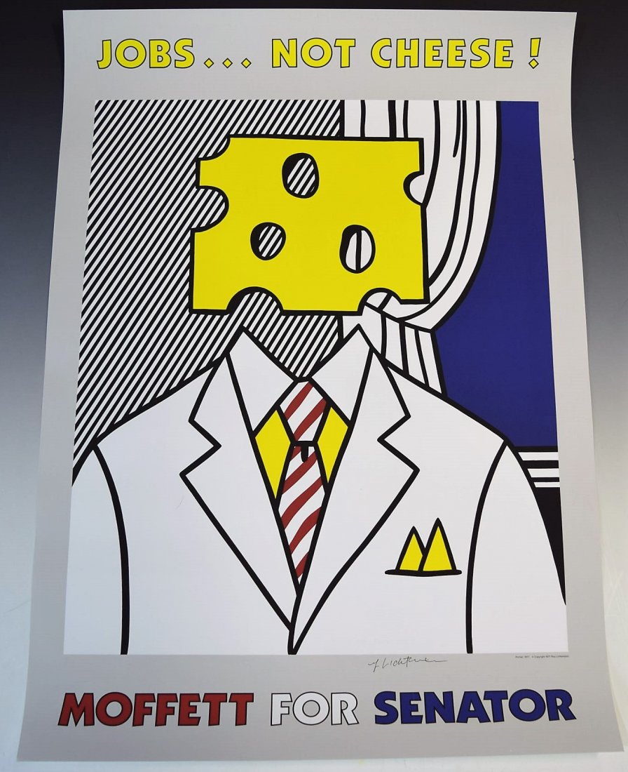 Roy Lichtenstein Signed Poster: Roy Lichtenstein signed poster Measurements:32 x 23 1/2 inches Signed by Lichtenstein in pen