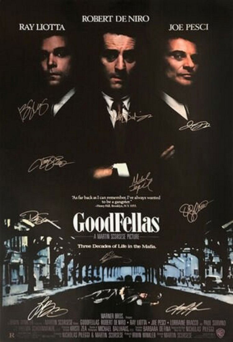 Goodfellas Cast Signed Movie Poster (1 of 2)
