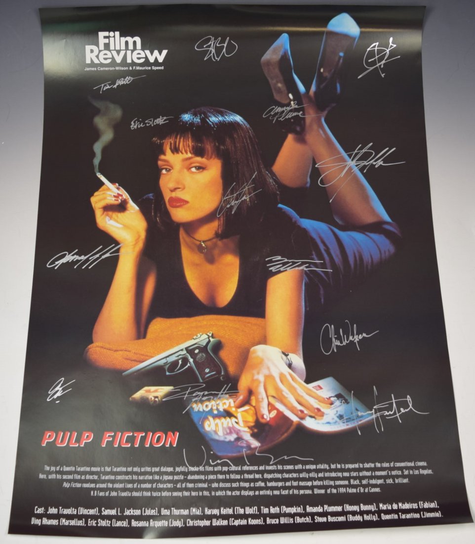 Pulp Fiction Cast Signed Movie Poster (1 of 4)