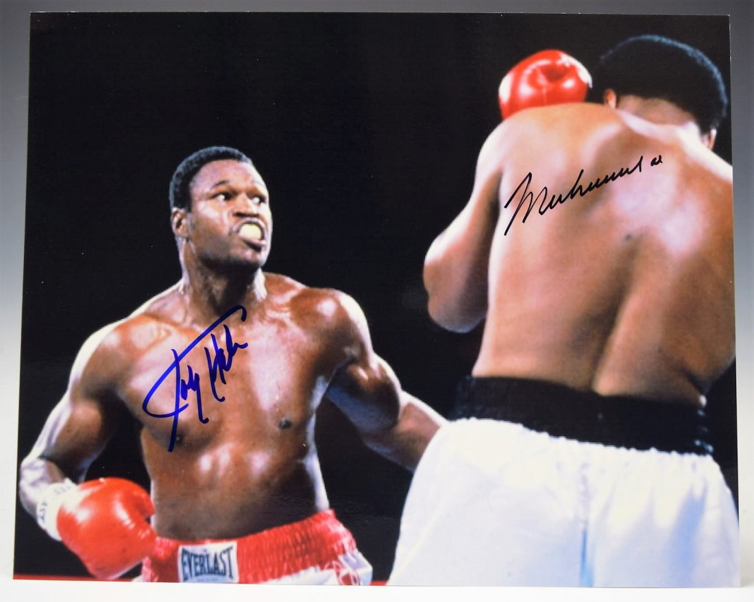 Muhammad Ali and Larry Holmes Signed Photograph (1 of 3)