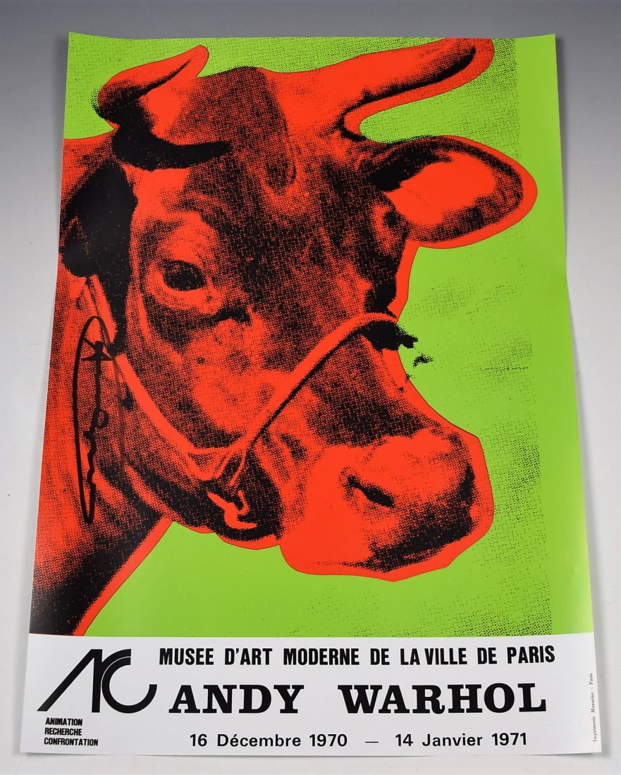 Andy Warhol Signed Cow Poster (1 of 3)