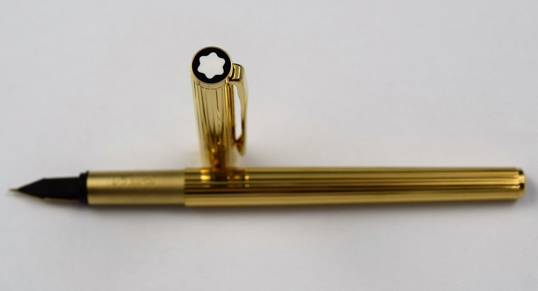 Montblanc Fountain Pen: Montblanc Noblesse gold plated fountain pen