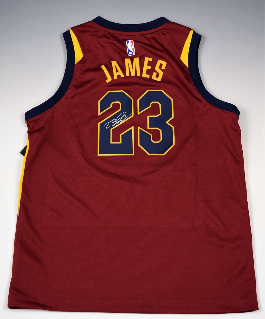 lebron james signed cavs jersey