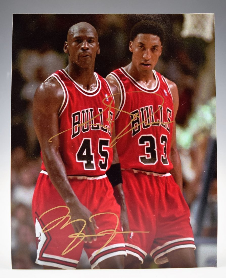 Michael Jordan & Scottie Pippen Hand Signed Photograph (1 of 1)