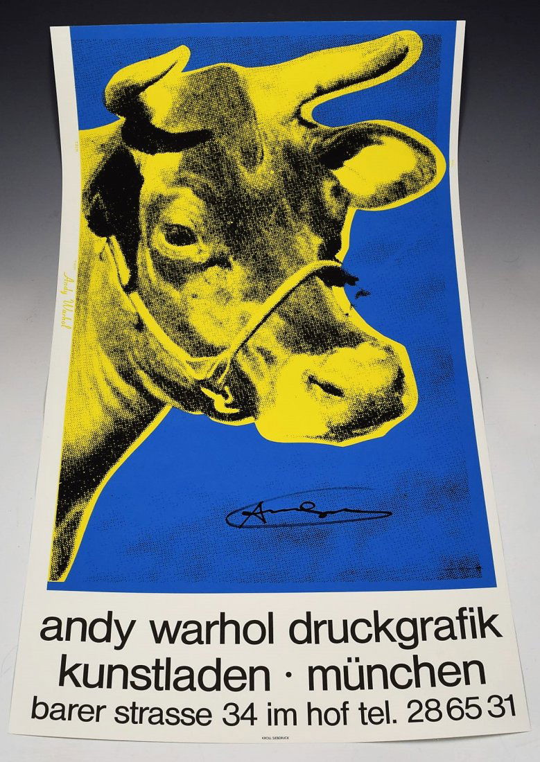 Andy Warhol Signed Cow Poster (1 of 2)