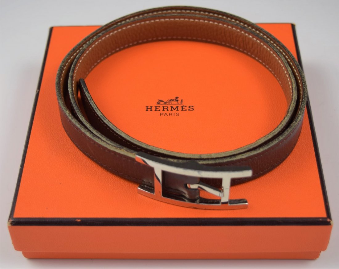 Vintage Hermes Leather Belt (1 of 3)