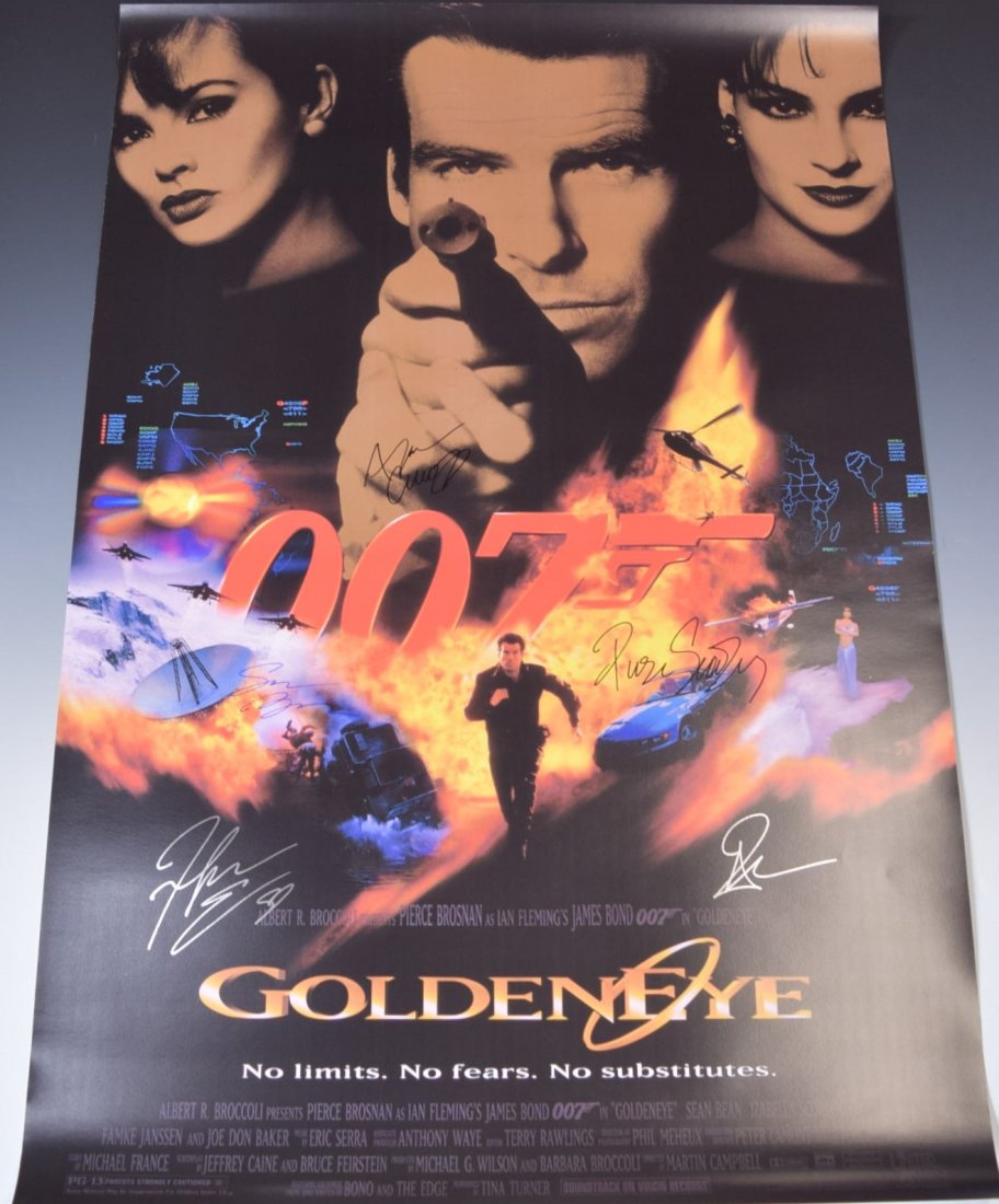 Goldeneye 007 Cast Signed Movie Poster (1 of 4)