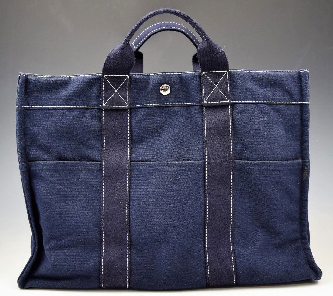 Hermes Canvas Handbag (1 of 4)