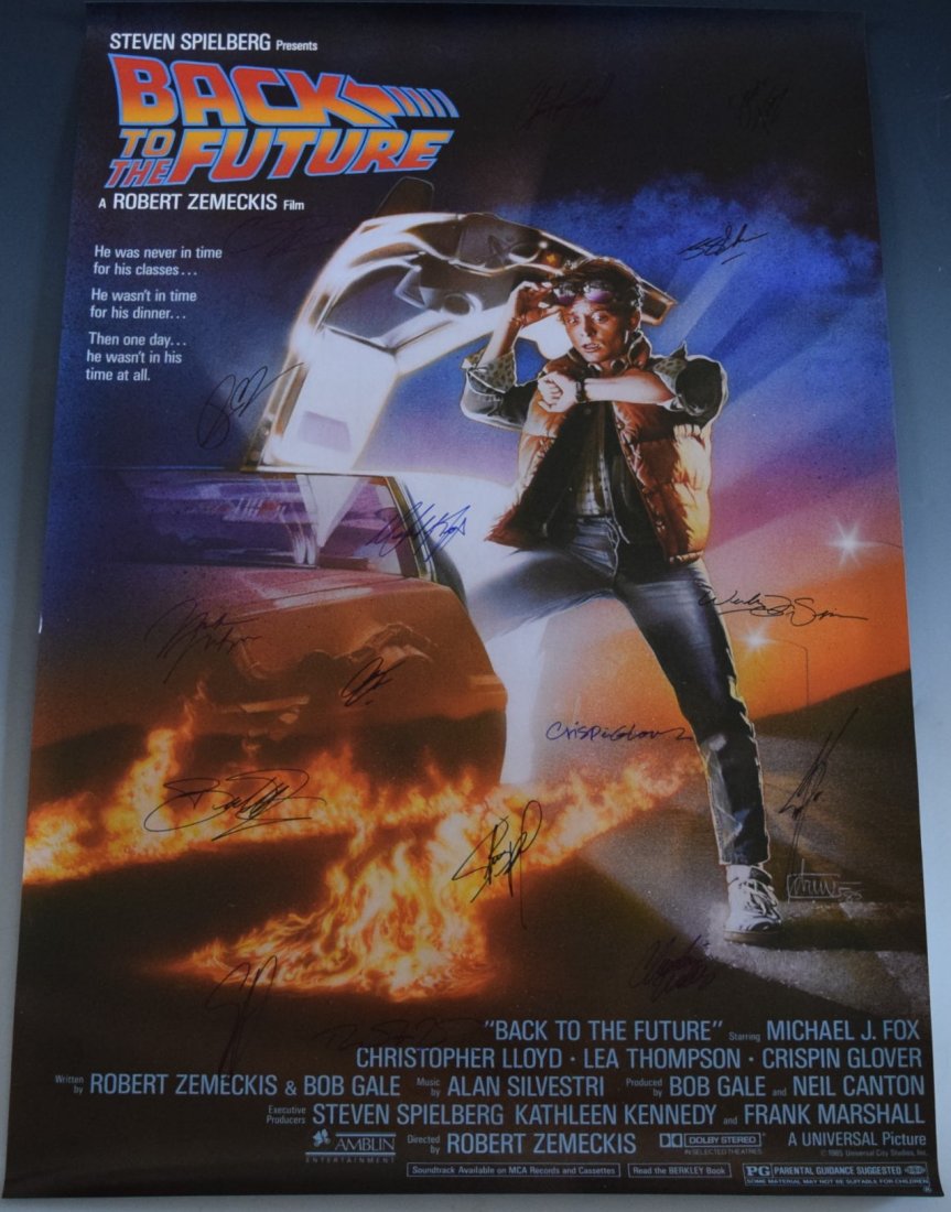 Back To The Future Cast Signed Movie Poster (1 of 4)