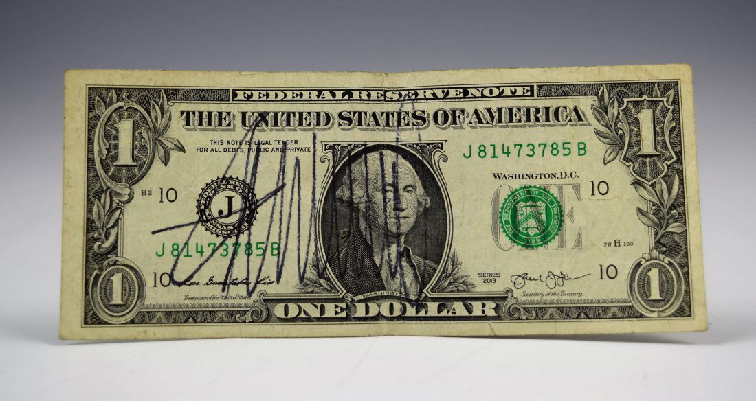 Donald Trump Autograph Dollar Bill (1 of 2)