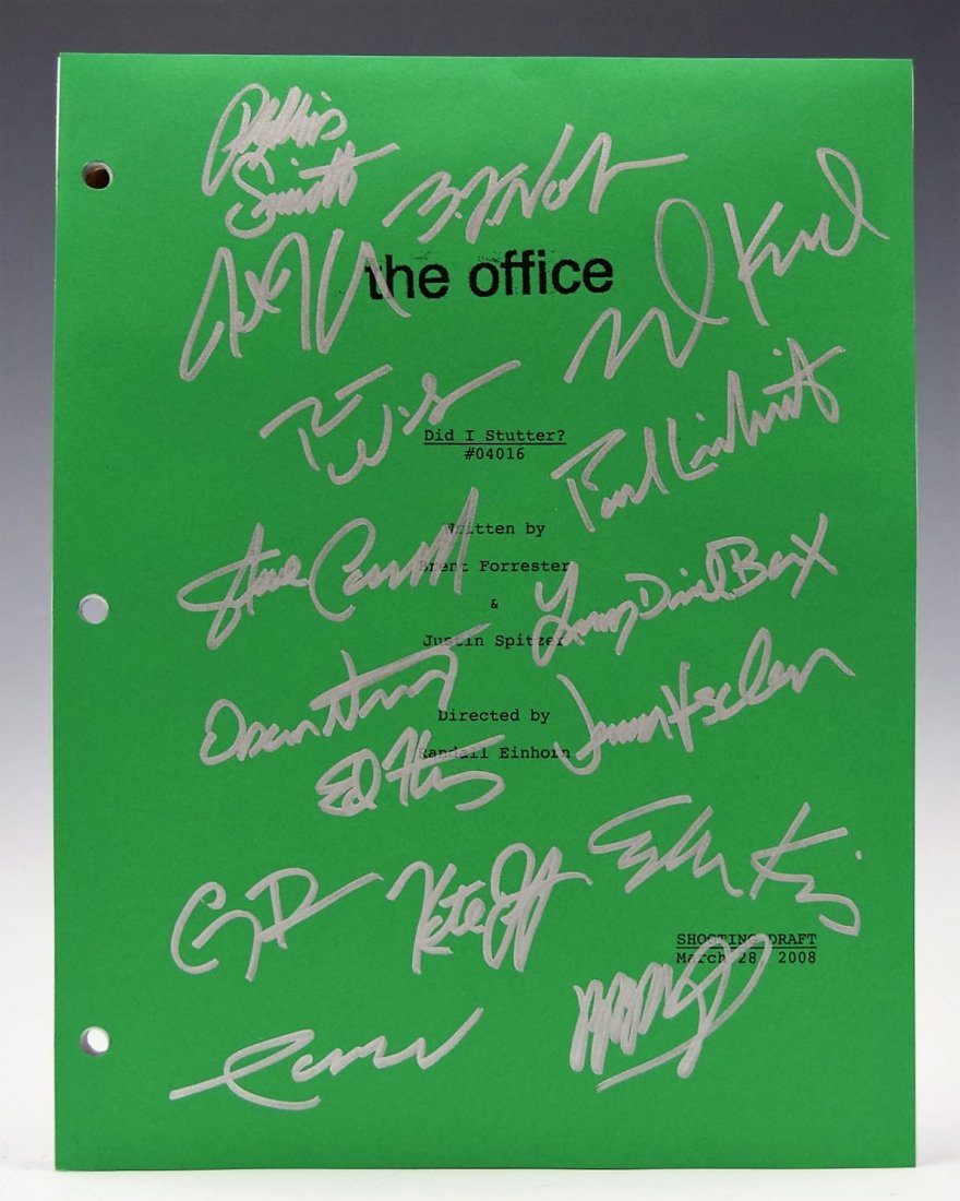 The Office Cast Signed Script (1 of 5)