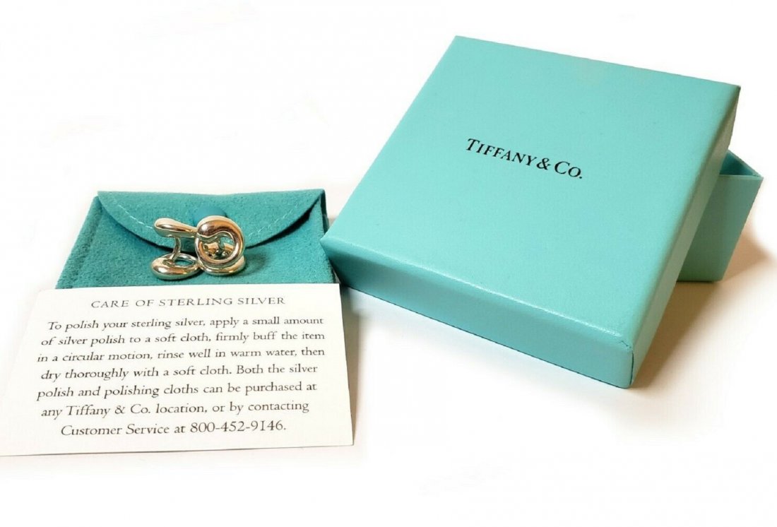 Tiffany & Co Sterling Silver Cufflinks: Tiffany & Company sterling silver Elsa Peretti Eternal circle cufflinks Original box and dust bag included