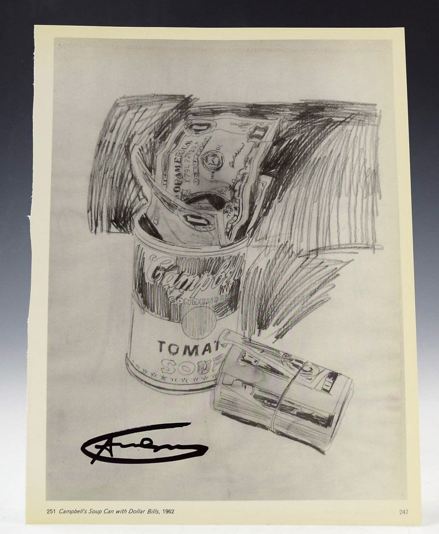 Andy Warhol Signed Book Page (1 of 2)