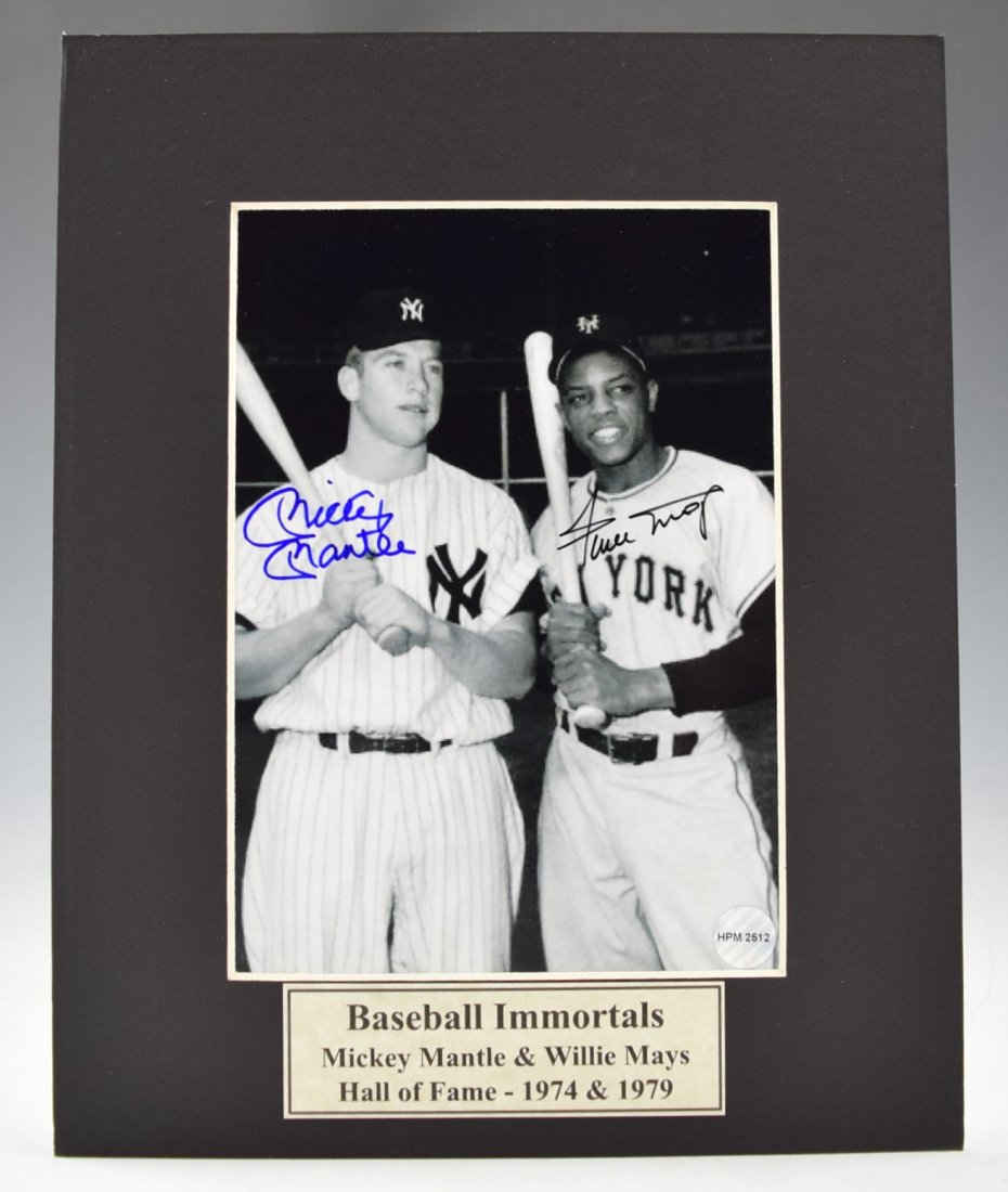 Mickey Mantle and Willie Mays Signed Photograph (1 of 2)